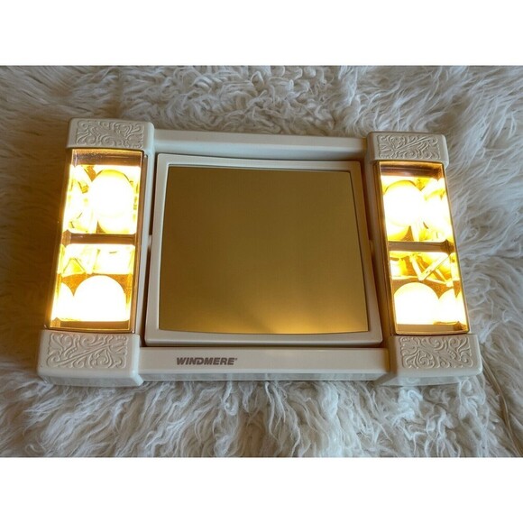 VINTAGE WINDMERE MIRROR SWIVELS GO LIGHTLY TWO SIDED 3X PREOWNED - Picture 2 of 9